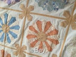 Vtg Handmade hand applique on it and done in the early old colors