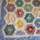 Vtg Patchwork Quilt Grandmother's Flower Garden Hand Stitched Unfinished 106x86