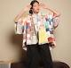 Vtg Ooak Fiber Art Patchwork Quilt Reversible Handmade Cotton Kimono Jacket Coat
