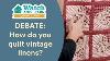 Watch And Learn Quilting Vintage Linens How To Quilt Vintage Linens