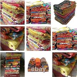 Wholesale Indian Handmade Quilt Vintage Kantha Bedspread Throw Cotton Blanket