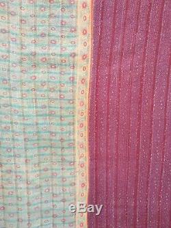 Wholesale Indian Vintage Kantha Quilt Old Sari Handmade Reversible Kantha Throw