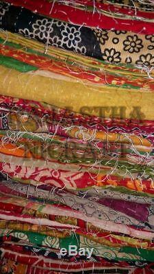 Wholesale Lot Indian Kantha Vintage Blanket Throw Quilt Hippy Bohemian Bedspread