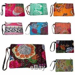 Wholesale Lot Vintage Kantha Clutch Bag Purse Bag Pouch Bag Handbag Cotton 50PCS