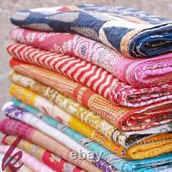 Wholesale Lot Vintage Quilt 100pcsIndian Kantha Quilts Blankets Bedding Coverlet