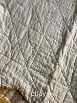 Wonderful hand stitched quilt and ever color imageable 66 x 86 Inches